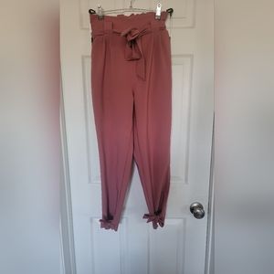 Grave Karin Paper Bag Pants- Pink, SM